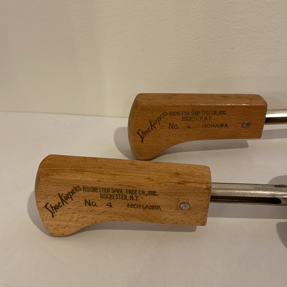 Vintage Wooden Metal Shoe Keepers Rochester Tree Co. Split Toe Stretch - Picture 4 of 7